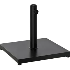 Outsunny Sonnenschirmständer, Schirmhalter, Regenschirm Base, für Ø35 mm, Ø38 mm, Ø48 mm, Metall, Schwarz, 45 x 45 x 39 cm