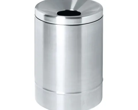 Papierkorb selbstlöschend Edelstahl 15 l