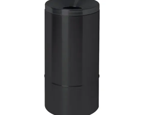 Papierkorb selbstlöschend Stahl schwarz 50 l