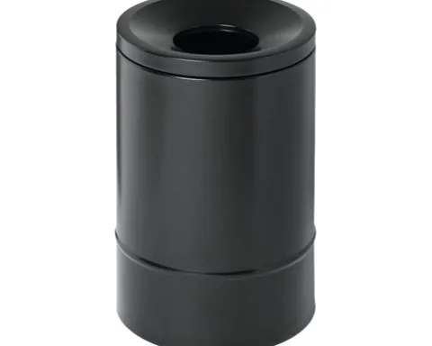 Papierkorb selbstlöschend Stahl schwarz 15 l