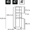 PICCANTE Smart Frontenset Hochschrank für Backofen und Microwelle 2 Drehtüren MATT ANTHRACITE "AT"