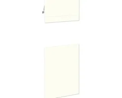 PICCANTE Smart Frontenset Midischrank für Mikrowelle 1 Drehtür 1 Blende und 1 Klappe SOFT WHITE 