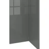 PICCANTE Smart Frontenset Eckunterschrank 90 cm 2 Drehtüren LAQUER ANTHRACITE hochglanz "AH"