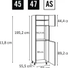PICCANTE Smart Frontenset Hochschrank für Backofen und Kühlschrank 2 Drehtüren RUST RED "AS"