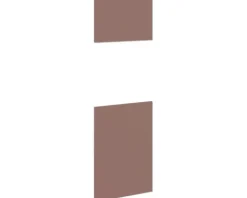 PICCANTE Smart Frontenset Hochschrank für Backofen und Kühlschrank 2 Drehtüren RUST RED