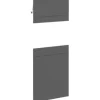 PICCANTE Smart Frontenset Midischrank für Mikrowelle 1 Drehtür 1 Blende und 1 Klappe MATT ANTHRACITE "AL"