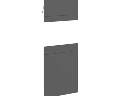 PICCANTE Smart Frontenset Midischrank für Mikrowelle 1 Drehtür 1 Blende und 1 Klappe MATT ANTHRACITE "AL"