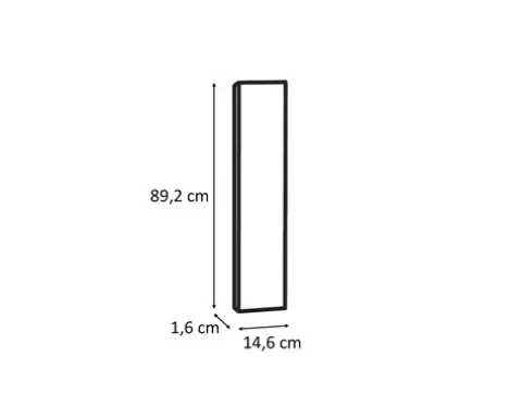 PICCANTE Smart Passstück für Oberschrank H:89,2 cm B: 14,6 cm BASALT GREY "CB"