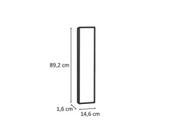 PICCANTE Smart Passstück für Oberschrank H:89,2 cm B: 14,6 cm GLOSSY WHITE "CB"