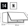 PICCANTE Smart Schranktür für Klappenschrank 60 cm COUNTRY WHITE "N"