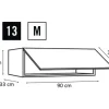 PICCANTE Smart Schranktür für Klappenschrank 90 cm BASALT GREY "M"