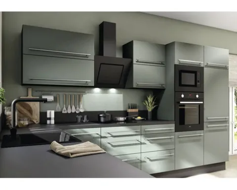 PICCANTE Smart Segmentglastür für Oberschrank 60 x 89,2 cm STONE GREEN "R"
