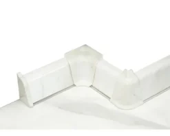 PICCANTE Endstücke für Wandabschlussprofil 37 marmor fontina (re & li)