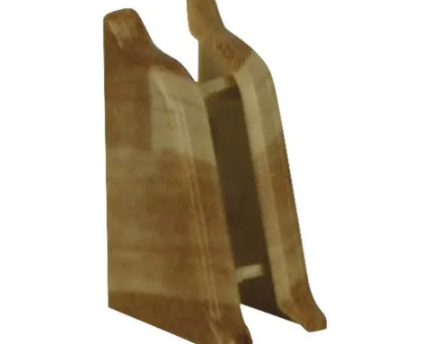 PICCANTE Endstücke für Wandabschlussprofil 37 feinstab butcherblock dunkel 39/25 (re & li)