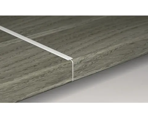 PICCANTE Längenverbindungsprofil Aluminium für Arbeitsplatten mit 28 mm Stärke und Postformingkante Radius 4 mm Länge: 635 mm