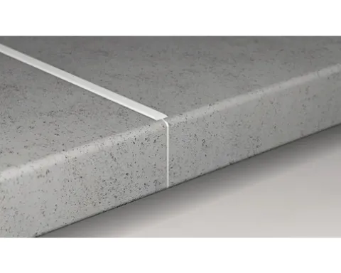 PICCANTE Längenverbindungsprofil Aluminium für Arbeitsplatten mit 38 mm Stärke und Postformingkante Radius 4 mm Länge: 635 mm