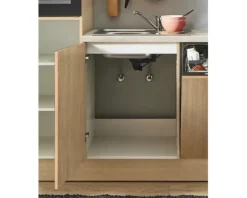 PICCANTE Plus Küchenzeile mit Geräten Casual 270 cm eiche aviva matt vormontiert Variante links 4067368013284