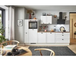 PICCANTE Plus Küchenzeile mit Geräten Bella 280 cm weiß matt vormontiert Variante links 4067368014977