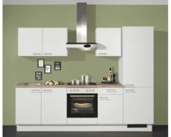 PICCANTE Plus Küchenzeile mit Geräten Piccante 270 cm weiß matt vormontiert Variante rechts 4067368000000