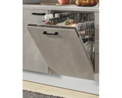PICCANTE Plus Küchenzeile mit Geräten Casual 280 cm beton perlgrau matt vormontiert Variante links 4067368013536