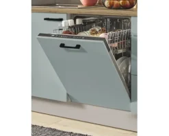PICCANTE Plus Küchenzeile mit Geräten Marlena 310 cm fjördgrün matt vormontiert Variante rechts 4067368014892
