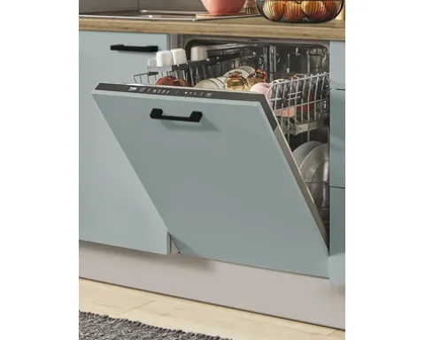 PICCANTE Plus Küchenzeile mit Geräten Marlena 310 cm fjördgrün matt vormontiert Variante rechts 4067368014892