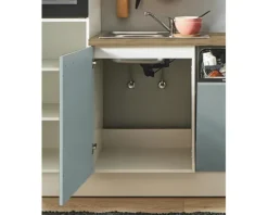 PICCANTE Plus Küchenzeile mit Geräten Marlena 310 cm fjördgrün matt vormontiert Variante rechts 4067368014892