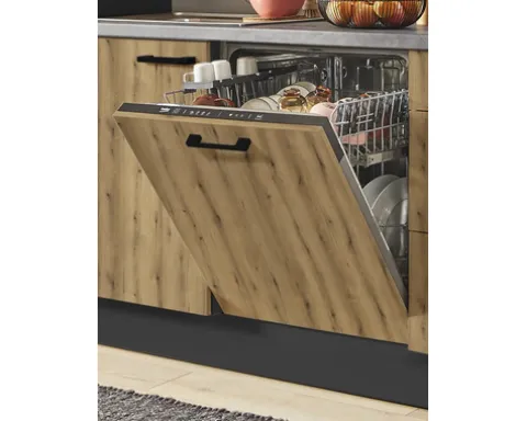 PICCANTE Plus Küchenzeile mit Geräten Casual 290 cm evoke eiche matt vormontiert Variante rechts 4067368014342