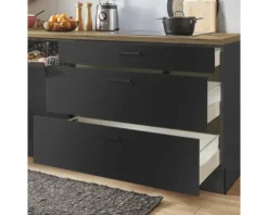 PICCANTE Plus Küchenzeile mit Geräten Sonera 280 cm grafit matt vormontiert Variante links 4067368013819