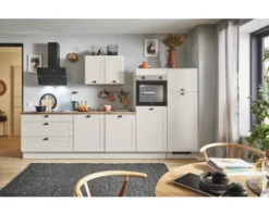 PICCANTE Plus Küchenzeile mit Geräten Bella 320 cm kaschmirgrau matt vormontiert Variante rechts 4067368016728