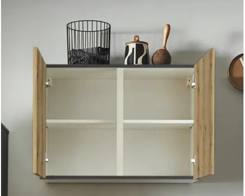 PICCANTE Plus Küchenzeile mit Geräten Casual 250 cm evoke eiche matt vormontiert Variante rechts 4067368012843