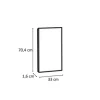 PICCANTE Smart Austauschseite Korpus für Oberschrank H:70,4 cm B:33 cm BASALT GREY "Nr. 58"