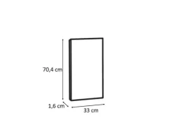 PICCANTE Smart Austauschseite Korpus für Oberschrank H:70,4 cm B:33 cm BASALT GREY "Nr. 58"