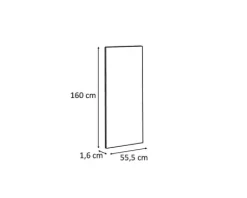 PICCANTE Smart Austauschseite Korpus für Midischrank H:160 cm B: 55,5 cm MATT ANTHRACITE "Nr. 56"