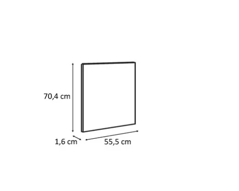 PICCANTE Smart Austauschseite Korpus für Unterschrank H:70,4 cm B: 55,5 cm LIGHT OAK "Nr. 59"