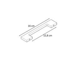 PICCANTE Smart Bügelgriff Lochabstand 128 mm Edelstahl gebürstet "GC "