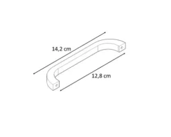 PICCANTE Smart Bügelgriff Lochabstand 128 mm Schwarz matt "GE"