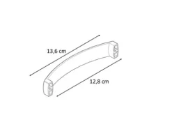 PICCANTE Smart Bügelgriff Lochabstand 128 mm Edelstahl gebürstet "GJ"
