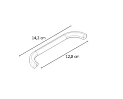 PICCANTE Smart Bügelgriff Lochabstand 128 mm Edelstahl gebürstet "GF"