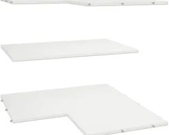 PICCANTE Smart Bodenpaket zu Eckunterschrank 90 x 90 cm für 2 Drehtüren SOFT WHITE Clickmontage "Nr. 32"