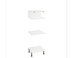 PICCANTE Smart Bodenpaket zu Midischrankkorpus 1 Schubkasten und 2 Auszüge SOFT WHITE Clickmontage