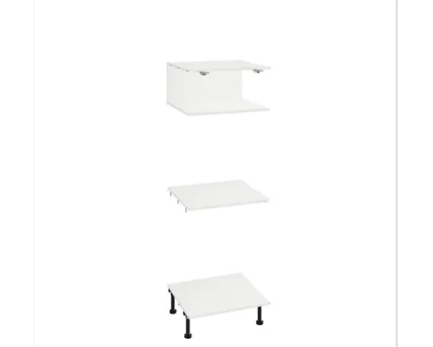 PICCANTE Smart Bodenpaket zu Midischrankkorpus 1 Schubkasten und 2 Auszüge SOFT WHITE Clickmontage "Nr. 42"