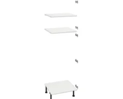 PICCANTE Smart Bodenpaket zu Hochschrank für Kühlschrank 2 Drektüren SOFT WHITE Clickmontage "Nr. 48"