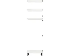 PICCANTE Smart Bodenpaket zu Hochschrank für Kühlschrank 2 Drektüren SOFT WHITE Clickmontage 
