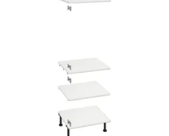 PICCANTE Smart Bodenpaket zu Midischrankkorpus für Kühlschrank SOFT WHITE Clickmontage