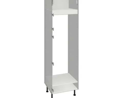 PICCANTE Smart Bodenpaket zu Hochschrank für Kühl/Gefrierkombi 1 Klappe 2 Drehtüren SOFT WHITE Clickmontage "Nr. 53"