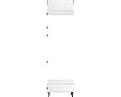 PICCANTE Smart Bodenpaket zu Hochschrank für Kühl/Gefrierkombi 1 Klappe 2 Drehtüren SOFT WHITE Clickmontage