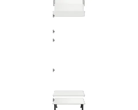 PICCANTE Smart Bodenpaket zu Hochschrank für Kühl/Gefrierkombi 1 Klappe 2 Drehtüren SOFT WHITE Clickmontage "Nr. 53"
