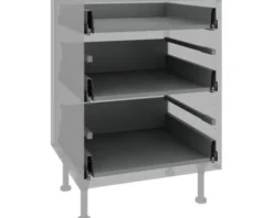PICCANTE Smart Bodenpaket zu 60 cm Unterschrank 1 Schubkasten und 2 Auszüge zerlegt