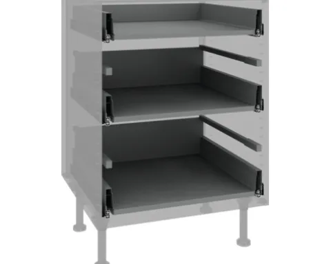PICCANTE Smart Bodenpaket zu 60 cm Unterschrank 1 Schubkasten und 2 Auszüge zerlegt "Nr. 23"